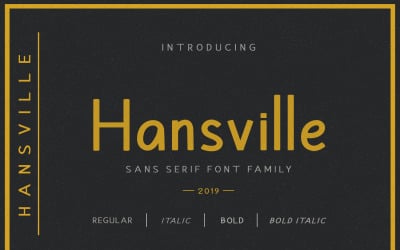 Hansville - Sans családi betűtípus
