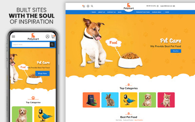 Petymart - responsywny motyw Shopify dla zwierząt domowych i zwierząt