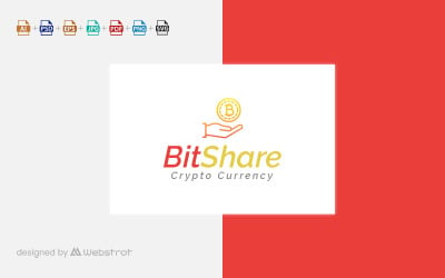 Bit Share Logo Template