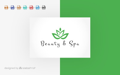 Skönhet och spa logotyp mall
