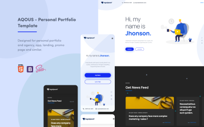 Aqous - Responsive Resume & Personal Portfolio №109212