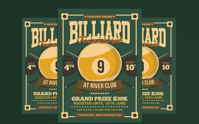 Billiards Tournament Flyer - Corporate Identity Template