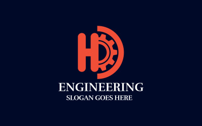 Modelo de logotipo de engenharia