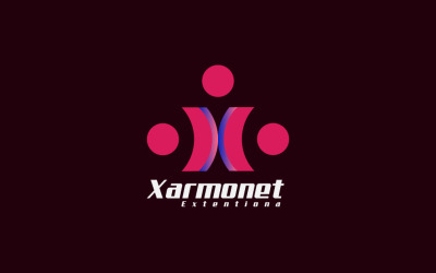Modello di lettera X Logo