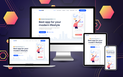 AppLab - Šablona vstupní stránky html aplikace