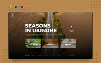 Elementy UI DailI.V3 Video Landing Website #109489