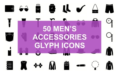 Herenaccessoires Glyph Black Set Icon