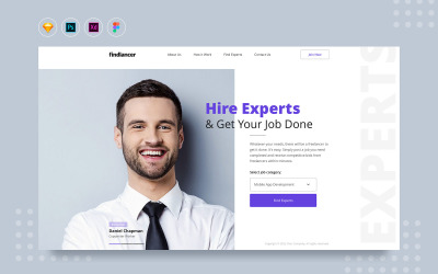 Modello Elementi UI #109499 "Daily.V15 Freelancer Hiring Website UI Template"