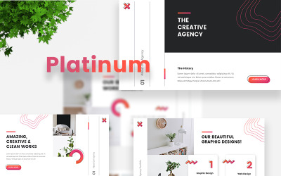 Modello PowerPoint creativo platino