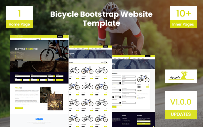 Plantilla de sitio web de Bootstrap para bicicletas