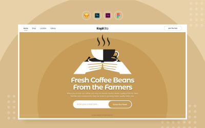 Daily.V31 - Coffee Shop Subscription Website UI Elements
