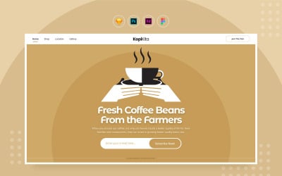 Daily.V31 - UI-Elemente der Coffee Shop-Abonnement-Website