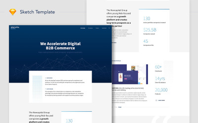 NewCapital - B2B Commerce Website Landing UI Elements #109517