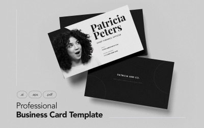 Professionelle und minimalistische Visitenkarten V.16 - Corporate Identity Template