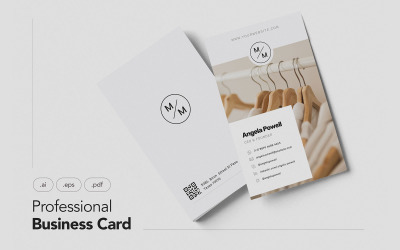 Professionelle und minimalistische Visitenkarten V.17 - Corporate Identity Template