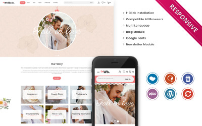Wedbook - O tema WooCommerce responsivo da loja de casamento