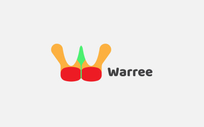 Harf w logo şablonu