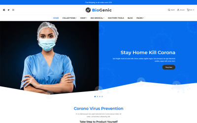 Responsivt BioGenic | Medical | Health Care Shopify-tema #109627