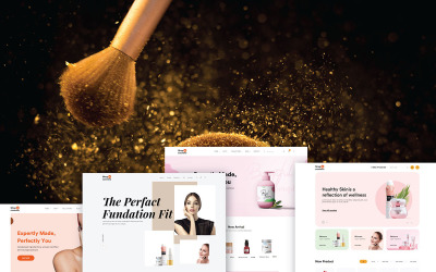Responsivt Cosmeto - Beauty & Cosmetics store HTML Hemsidemall #109600