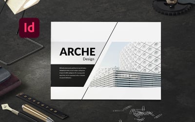 Arkitekturbroschyr - mall för företagsidentitet