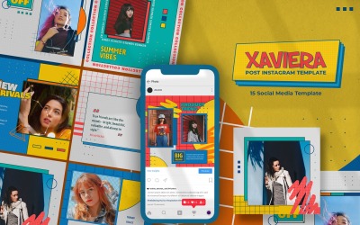 Xaviera - Modèle de publication Instagram pour les médias sociaux