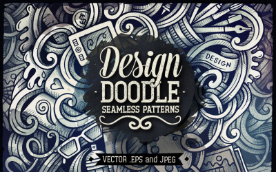 Progettazione grafica Doodles Seamless Pattern