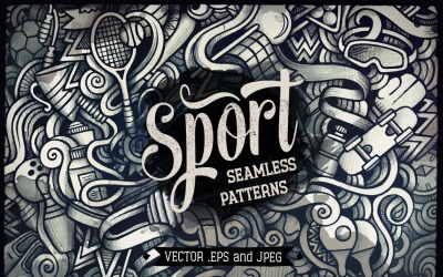 Sport Graphics Doodles Seamless Pattern #109895