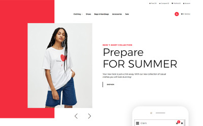 Glam - Креативный OpenCart шаблон для магазина модной одежды