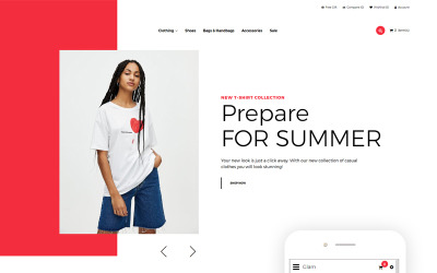 Glam - Modello OpenCart creativo per negozio di moda