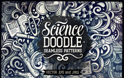 Science Graphics Doodles Seamless Pattern