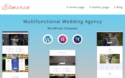 Elmeria | Çok Fonksiyonlu Düğün Ajansı WordPress Teması