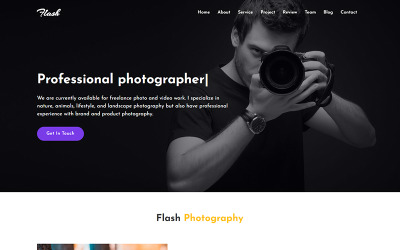 Flash - Шаблон целевой страницы для фотографий