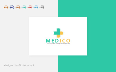 Medico sjukhus logotyp mall
