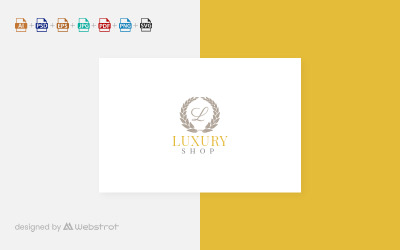 Modèle de logo de boutique de luxe
