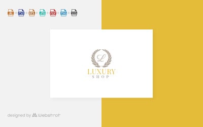 Modello di logo del negozio di lusso