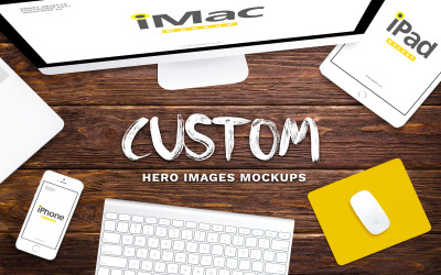 Mockup del prodotto con immagini personalizzate dell&amp;#39;eroe