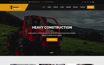 Tema di Landing Page Responsive #110013 "Construction"