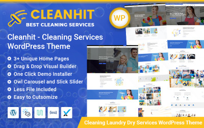 Cleanhit - Tema WordPress per il servizio di lavanderia di lavaggio a secco