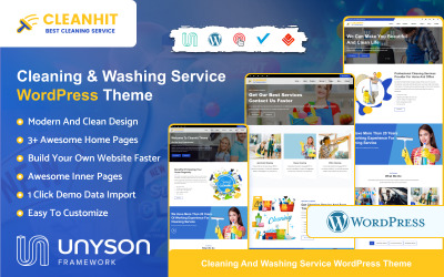 Cleanhit - Thème WordPress pour service de blanchisserie de nettoyage à sec