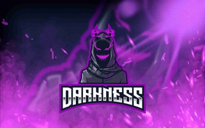 Modèle de logo Darkness Esport