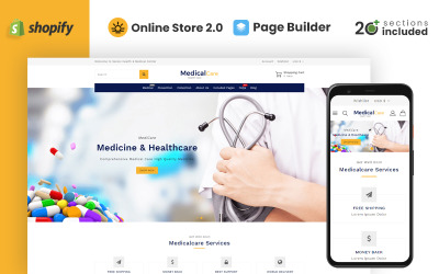Medical Care Health & Medicine Store Shopify-Thema