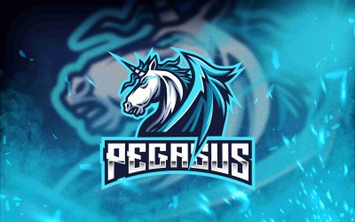 Pegasus Esport Logo sjabloon