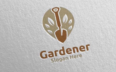 Pin Botanical Gardener 34 Logo Template