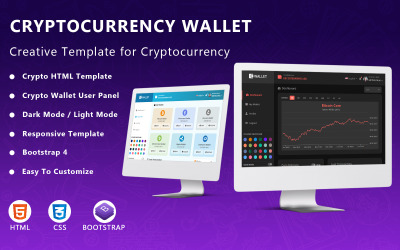 Plantilla de sitio web de billetera de criptomonedas - HTML5