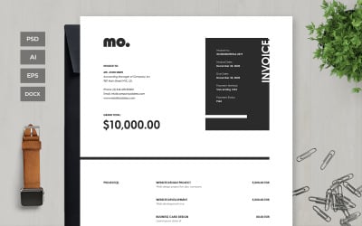 Professional and Clean Invoice - Corporate Identity Template