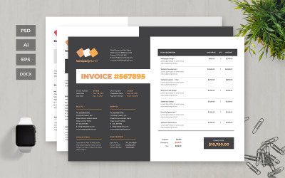 Professional and Clean Invoice - Corporate Identity Template