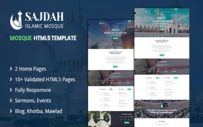 Responsive Sajdah - Mosque HTML5 Web Sitesi #110121
