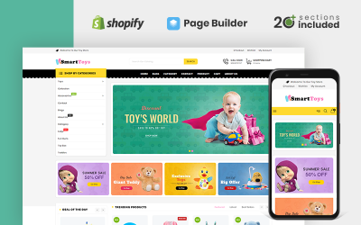 Reszponzív Smart Toys Store Shopify sablon 110122