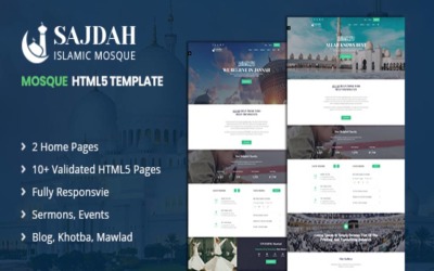 Сажда - Шаблон веб-сайту мечеті HTML5