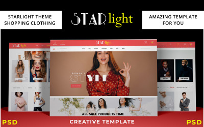Starlight - Modèle PSD de commerce électronique de mode